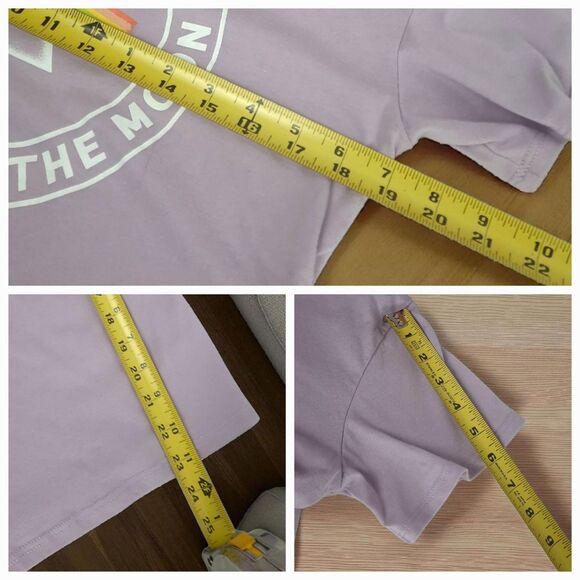 Pink Floyd Women's XXL Crop Top  Light Purple Logo Short Sleeve T-Shirt - Picture 4 of 5